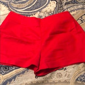 Forever 21 contemporary- Red back zip shorts